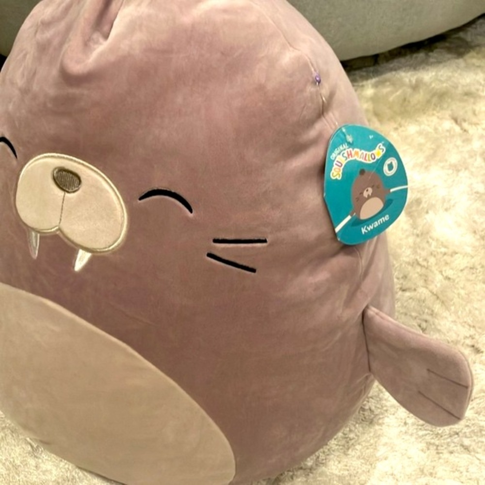 Squishmallows 16” Kwame the Walrus, RARE, 16 inches. NWT
